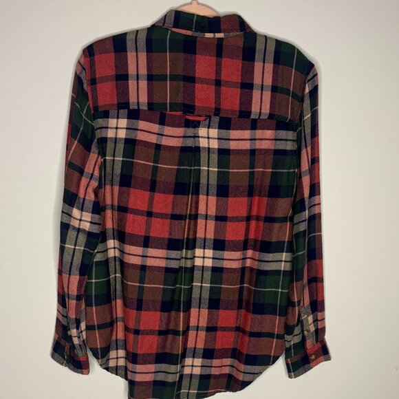 American Eagle Boyfriend Plaid Flannel Button Down Size Large L Women's NWT - Picture 3 of 5